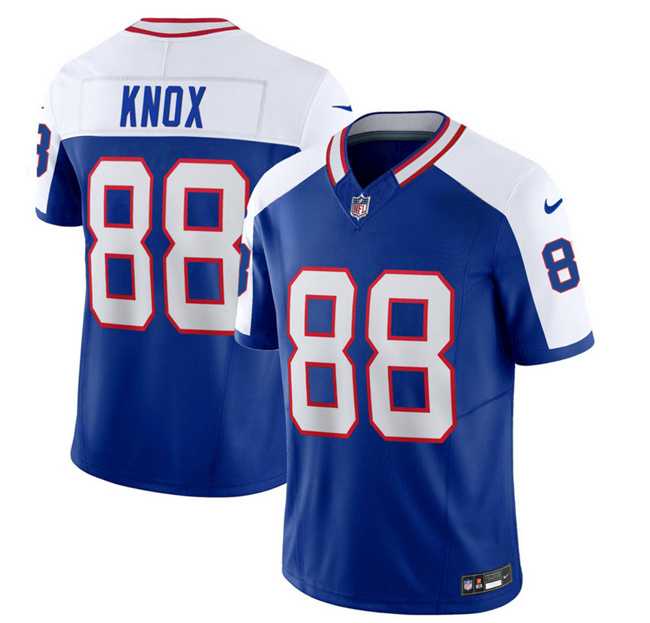 Men & Women & Youth Buffalo Bills #88 Dawson Knox Blue White 2023 F.U.S.E. Throwback Vapor Untouchable Limited Football Stitched Jersey